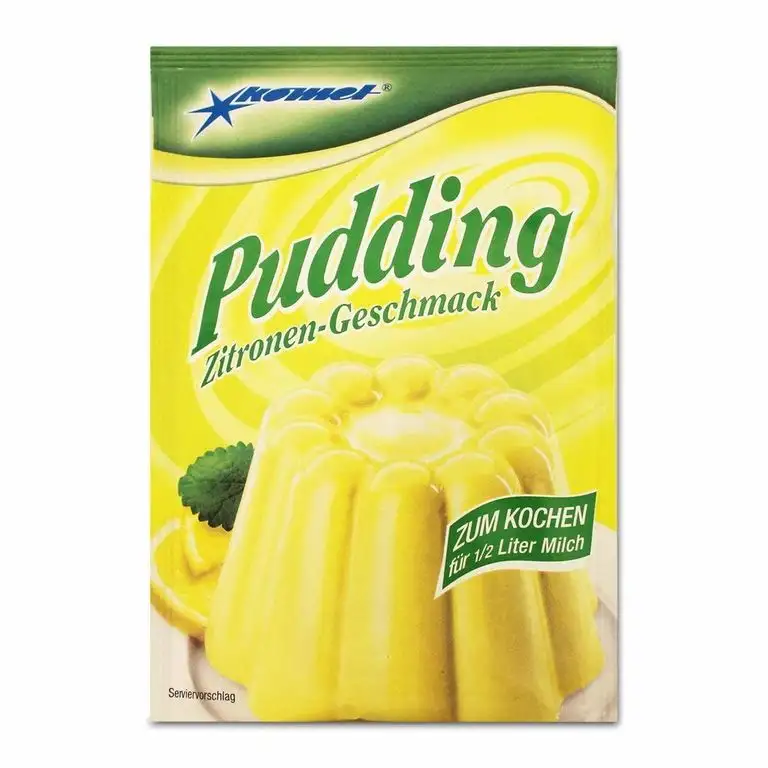 5er Pack Komet Pudding Zitronen-Geschmack (5 x 40 g) zum Kochen, Puddingpulver Dessert Puddingdessert