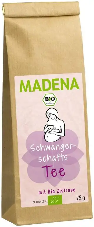 MADENA Bio Schwangerschaftstee | Wohlschmeckender Bio Tee in Apothekenqualität | während der Schwangerschaft | traditionelle Rezeptur mit Bio Zistrosenkraut