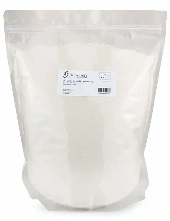 Bio Buchweizenmehl 4 kg glutenfrei - aus europäischen Anbau glutenfreies Brot selber backen
