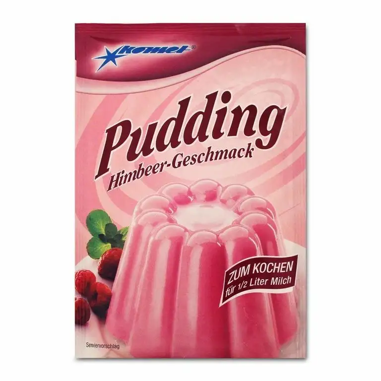 5er Pack Komet Pudding Himbeer-Geschmack (5 x 40 g) zum Kochen Puddingpulver Dessert Puddingdessert