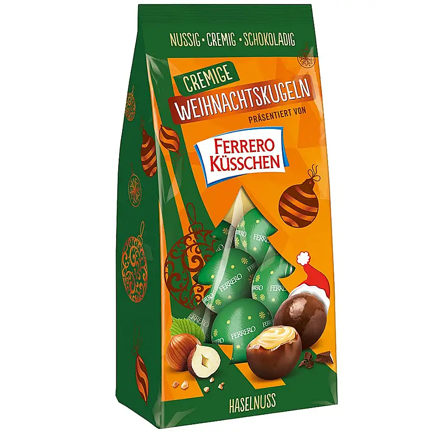 Ferrero Küsschen Cremige Weihnachtskugeln, 100 g