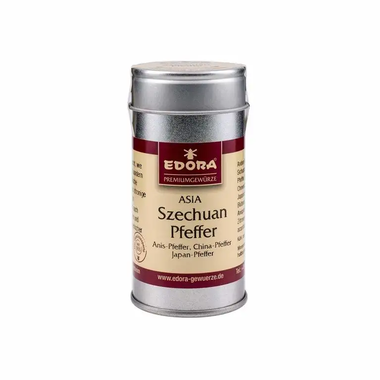 Premium Qualität Gewürz EDORA Streudose Streuer ASIA Pfeffer Szechuanpfeffer aus Nepal Anis China Japan ("Timut-Pfeffer") ganz 17,5 Gramm