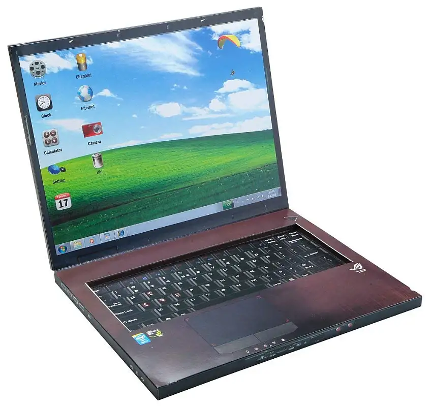 Notebook mit Tastatur aus Zartbitter Schokolade 1x200g