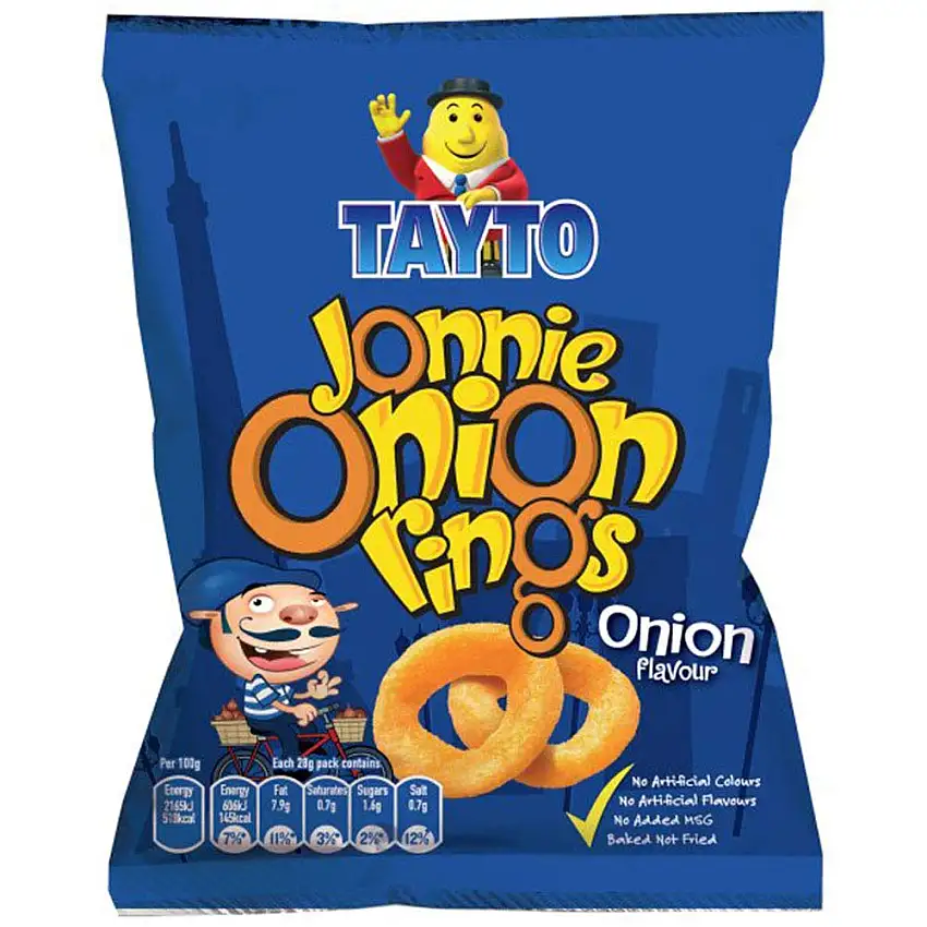 Tayto Jonnie Onion Rings 50 x 28g