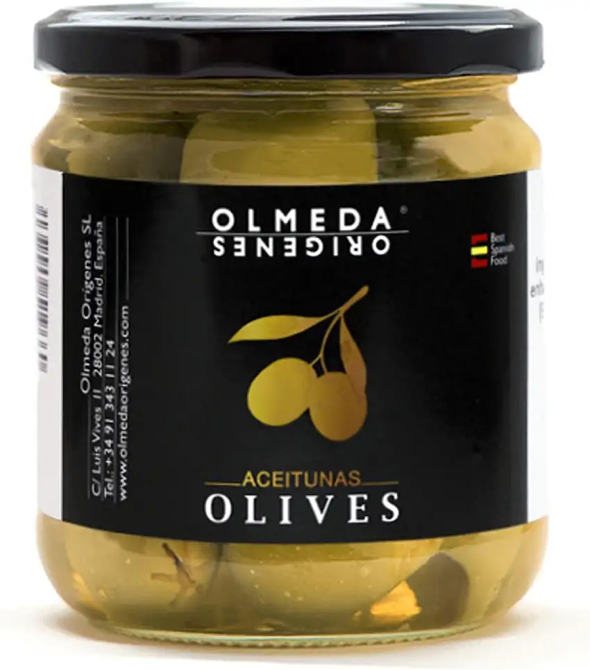 OLMEDA ORÍGENES - Entsteinte Gordal-Oliven (Glasgefäß 370 Gramm)