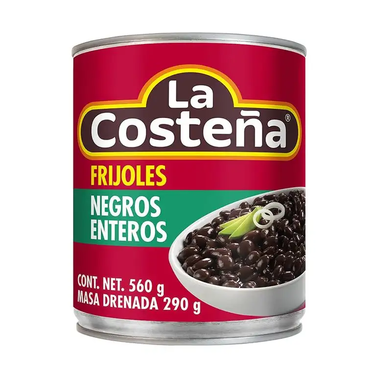 La Costena Bohnen schwarz ganz | 560 gr | Mexikanische Küche | Sättigend und Nährstoffreich | Für Mole, Salsas & Saucen | Ballaststoffreich & Proteinhaltig | Hervorragender Geschmack, 331012