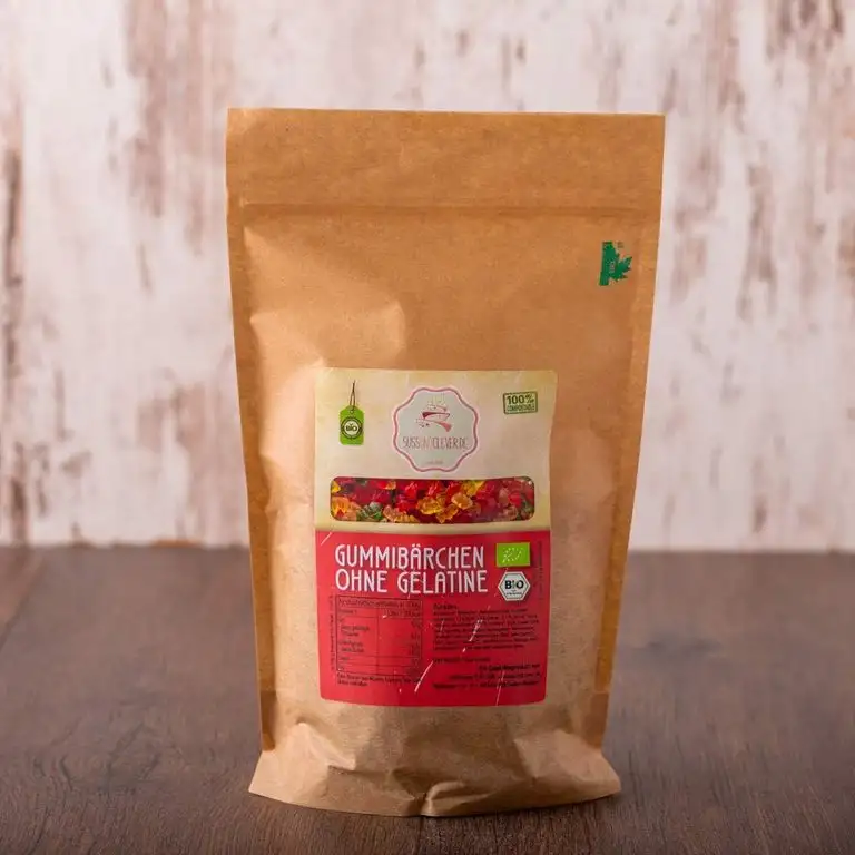 süssundclever.de® Gummibärchen Bio | 500 g | Premium Qualität: hochwertiges Naturprodukt | plastikfrei abgepackt in ökologisch-nachhaltiger Bio-Verpackung | Fruchtgummi (500.00)