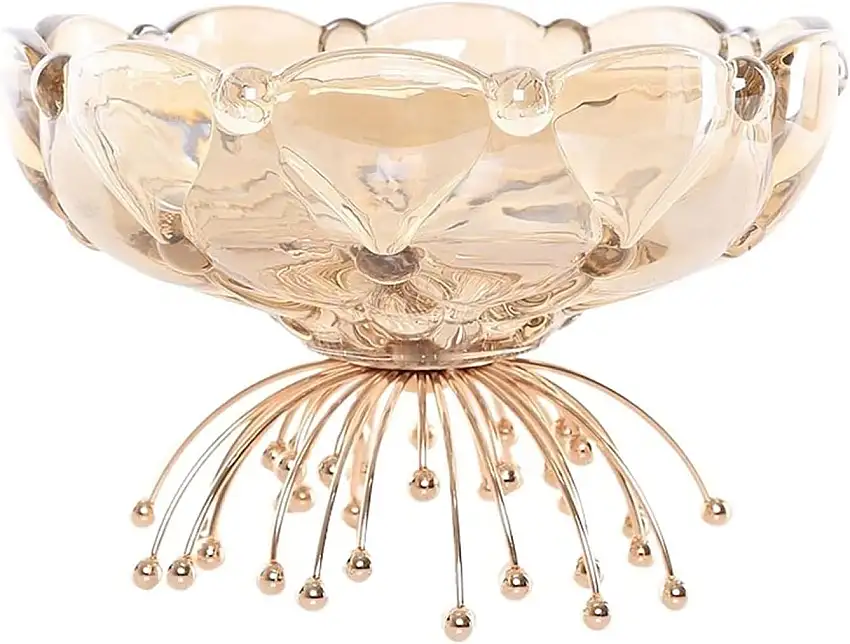 Obstkörbe Einzigartig geformte Obstschüssel Dessertschale Exquisite Glasfruchtschale Gemüse Salat Schüssel Haushalt Lagerschale Obst Etagere (Size : Small)