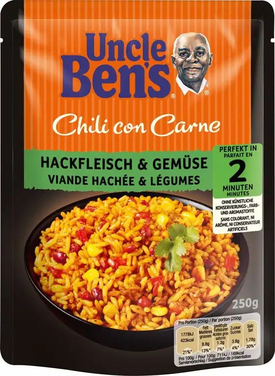 Uncle Ben's Express Fertiggerichte Hackfleisch & Gemüse, 6 Packungen (6 x 250g)