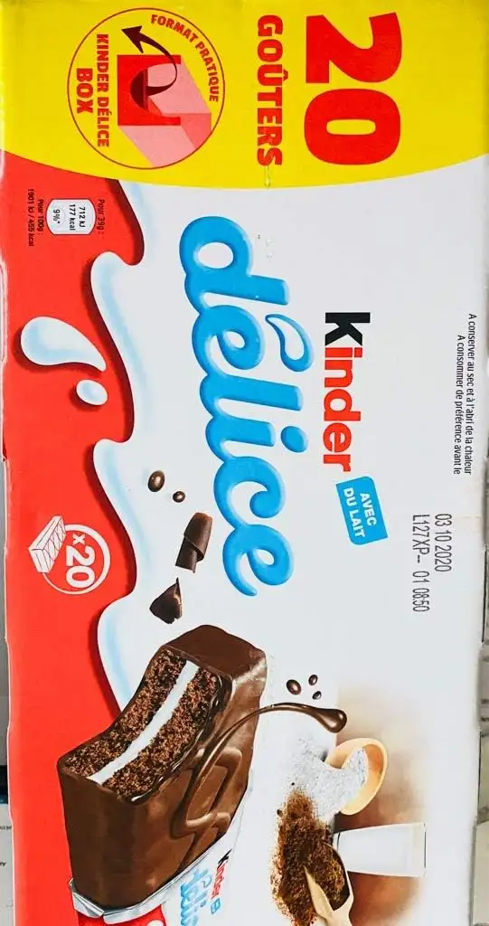 Ferrero Kinder Delice im 20er Sparpack 20x 39g kleine gefüllte Kuchen Snack Pausensnack