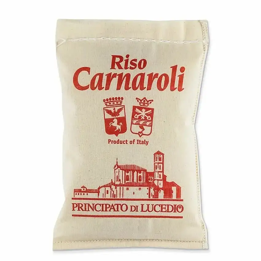 Principato di Lucedio - Reis CARNAROLI - 1 kg - in Zellophan-Beutel mit Schutzatmosphäre und Sack Leinwand