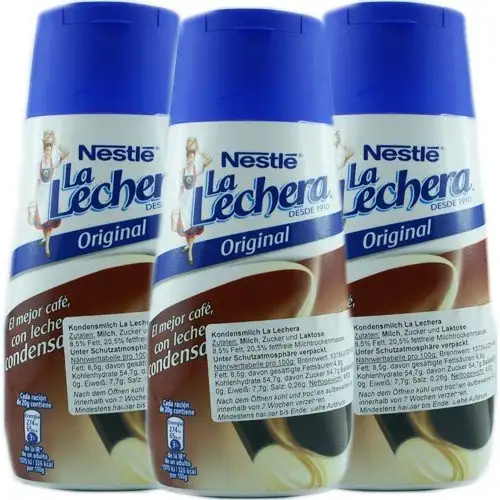 3x Nestle Leche Condensada 'La Lechera' gezuckerte Kondensmilch, 450 g