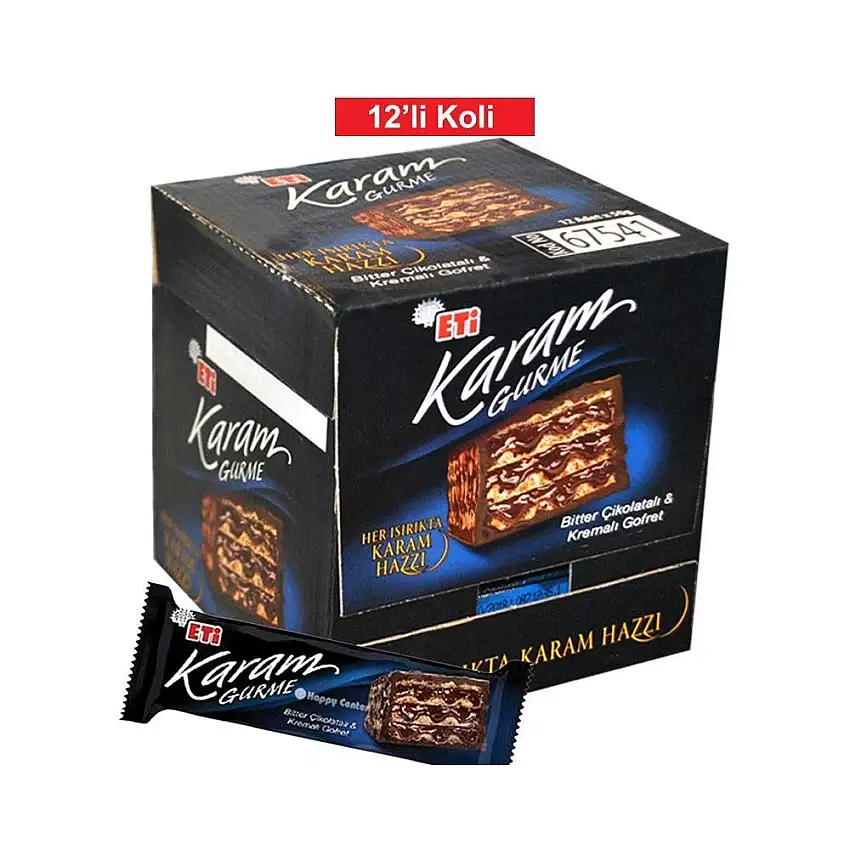 Türkische Kekse Eti Karam Gurme Waffel, 50 g, 12 Stück