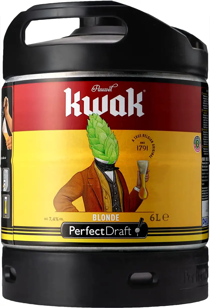 PerfectDraft Fässer - Bier passend für Zapfanlage für Zuhause. Inklusive 5 Euro Pfand (Kwak Blonde)