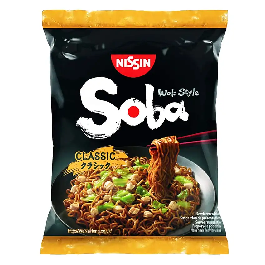 WaNaHong Nissin Soba Fried Instant-Nudeln, Yakisoba, 109 g (9 Portionen) – Classic