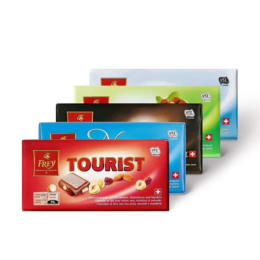 Frey 10x klassische Schokoladentafeln aus 5 Sorten - Classic Mix - Schweizer Schokolade Tafel - Großpackung 10x 100 g - UTZ-zertifiziert - Schokoladengeschenkset
