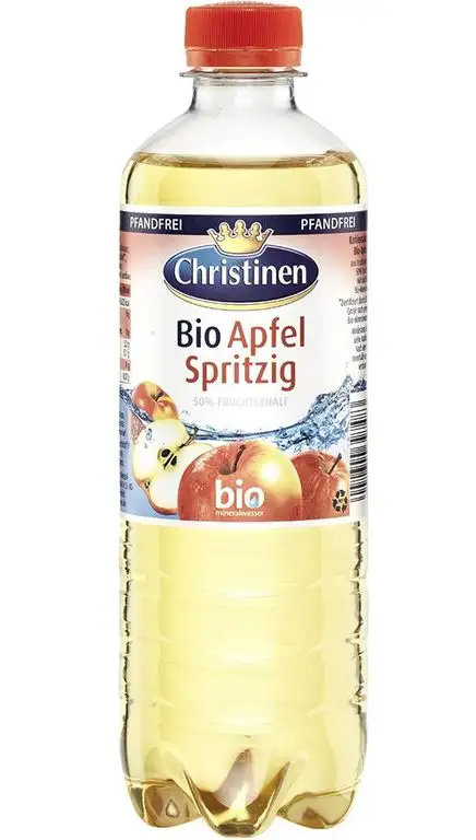 Christinen Bio Apfel Spritzig PET EW pfandfrei, 24er Pack (24 x 500 ml)