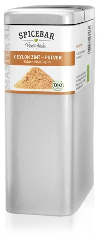 Ceylon Zimt Pulver in Premium Bio Qualität, gemahlen, 300g im Profi-Streuer