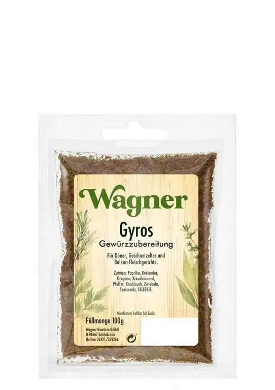 Wagner Gewürze Gyros Gewürzzubereitung, 7er Pack (7 x 100 g)