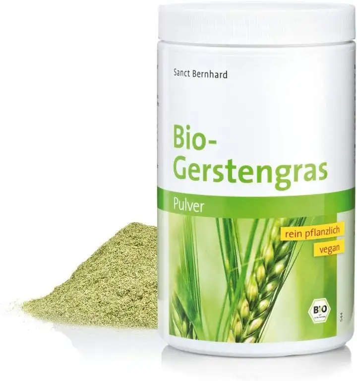 Sanct Bernhard Bio Gerstengras Pulver Extraqualität, Inhalt 400 g, DE-ÖKO-001