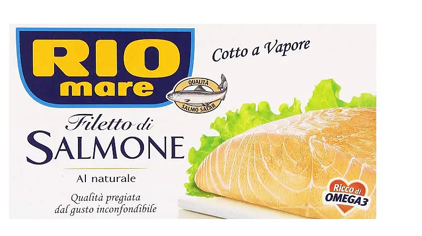6x Rio Mare Filetto di Salmone cotto a vapore al naturale Gedämpftes Lachsfilet 150g reich an Omega 3