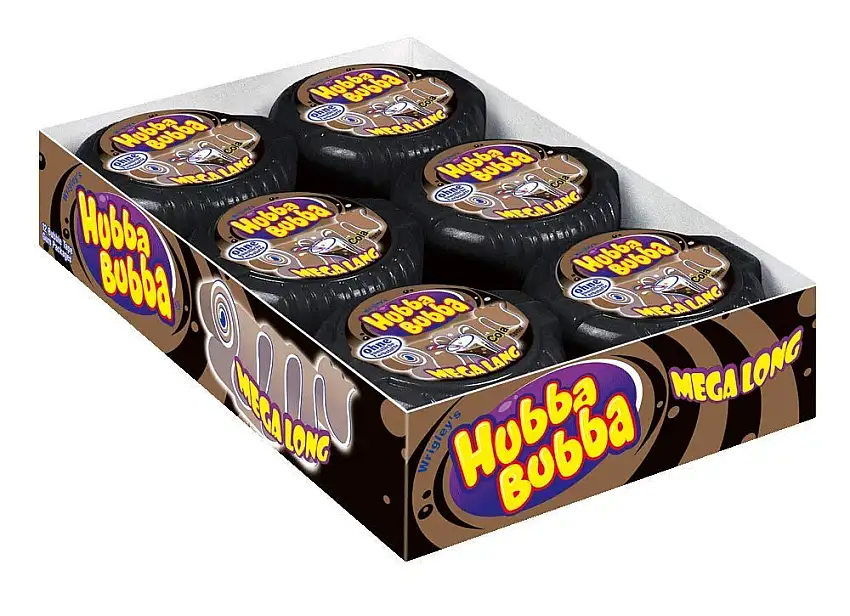 Hubba Bubba Kaugummi | Tape Cola | Mega Lange Rolle | 12 Packungen (12 x 56 g)