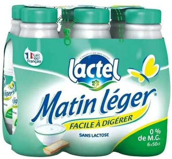 Lait Lactel Matin Léger écrémé 50cl (pack de 6)