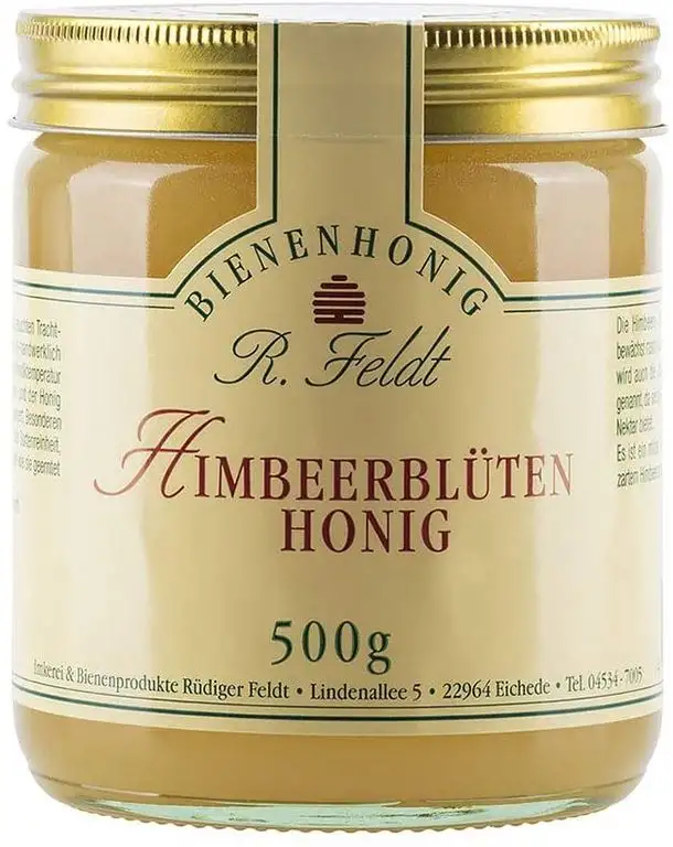 Honig Himbeerblüten, mild, leicht fruchtig, mit zartem Himbeeraroma, 500g