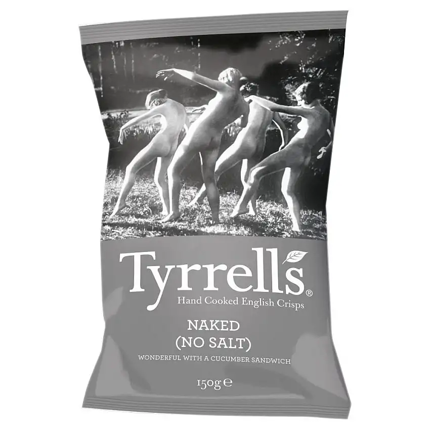 Tyrrells Naked (No Salt) Crisps 150G