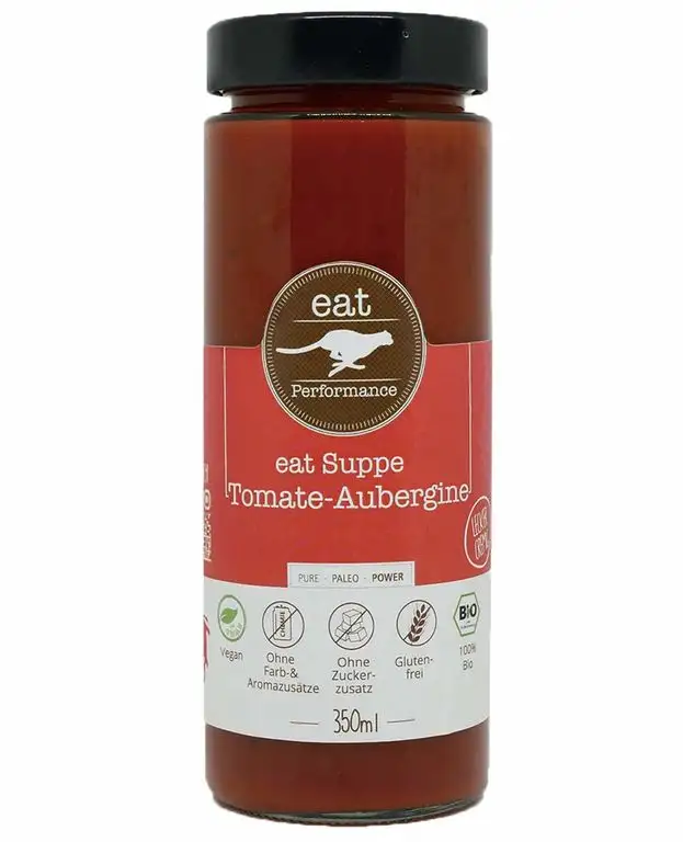 eat Performance® Tomate Aubergine Suppe (350ml) - Bio, Paleo, Frisch Gekocht Aus 100% Natürlichen Zutaten