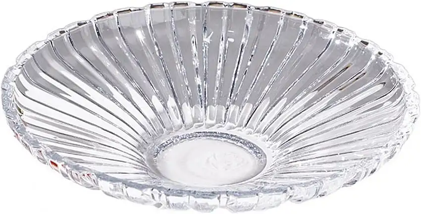TOMYEUS Obstkörbe Einfache Mode verdickte Glasfruchtplatte Süßigkeiten Snackschale Offenes Großkapazität Design Dessert Fruchtschale Dekorative Obstteller Obstschale (Color : Clear)