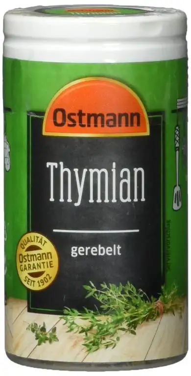 Ostmann Thymian gerebelt 15 g Thymian-Gewürz für viele Fleisch-, Fisch-, Pilz-, und Gemüsegerichte der mediterranen Küche, Menge: 1 Stück