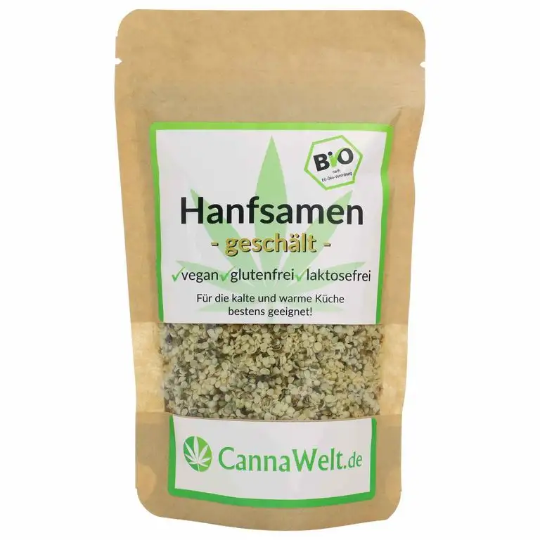 CannaWelt Bio Hanfsamen - geschält - Für die kalte und warme Küche bestens geeignet - DE-ÖKO-039 (500 Gramm)