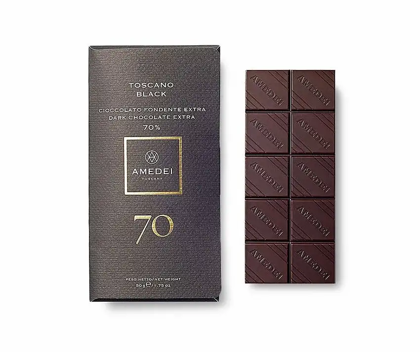 Amedei Toscano Black 70% Cioccolato fondente extra - dunkle Schokolade lezithinfrei
