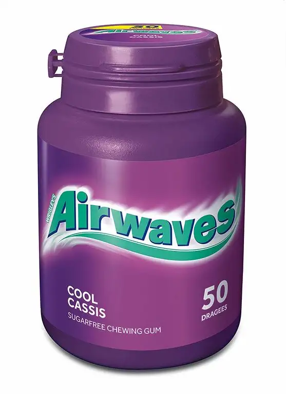 Airwaves Kaugummi | Cool Cassis | Lila, zuckerfrei | (1 x 50 Dragees)