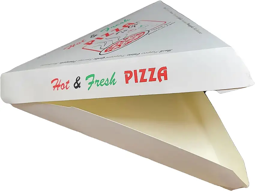 Pizzascheiben-Box mit 4 Farben Aufdruck "Hot & Fresh", 23,5 x 22,9 x 4,3 cm, 400 Stück