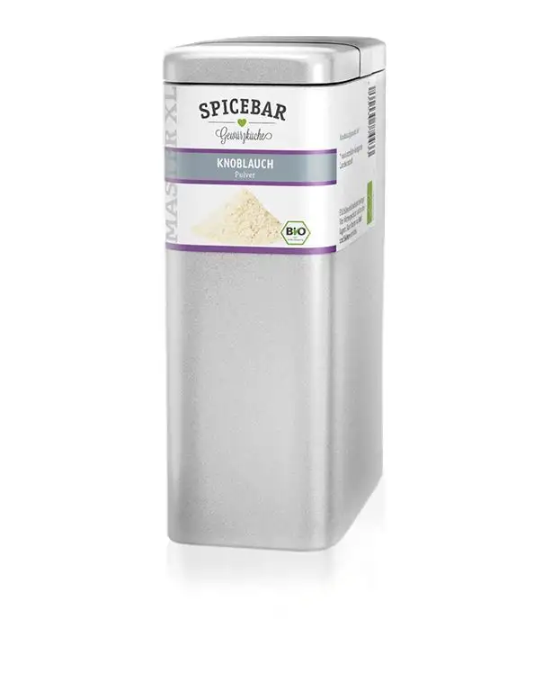 Knoblauchpulver in Premium Bio Qualität, 400g im Profi-Streuer