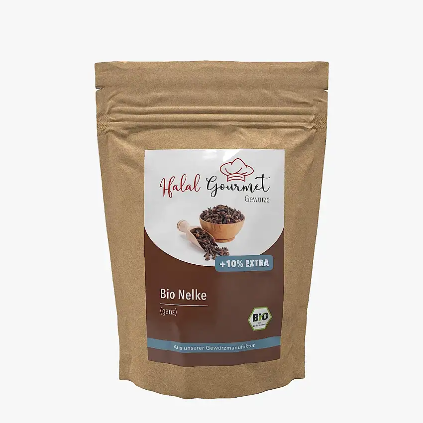 *NEUE ERNTE* BIO Nelken ganz 250g. Premium Bio Gewürznelken aus Sri Lanka. Handverlesenes Gewürz von Halal Gourmet. Abgefüllt und kontrolliert in Deutschland (DE-ÖKO-005)