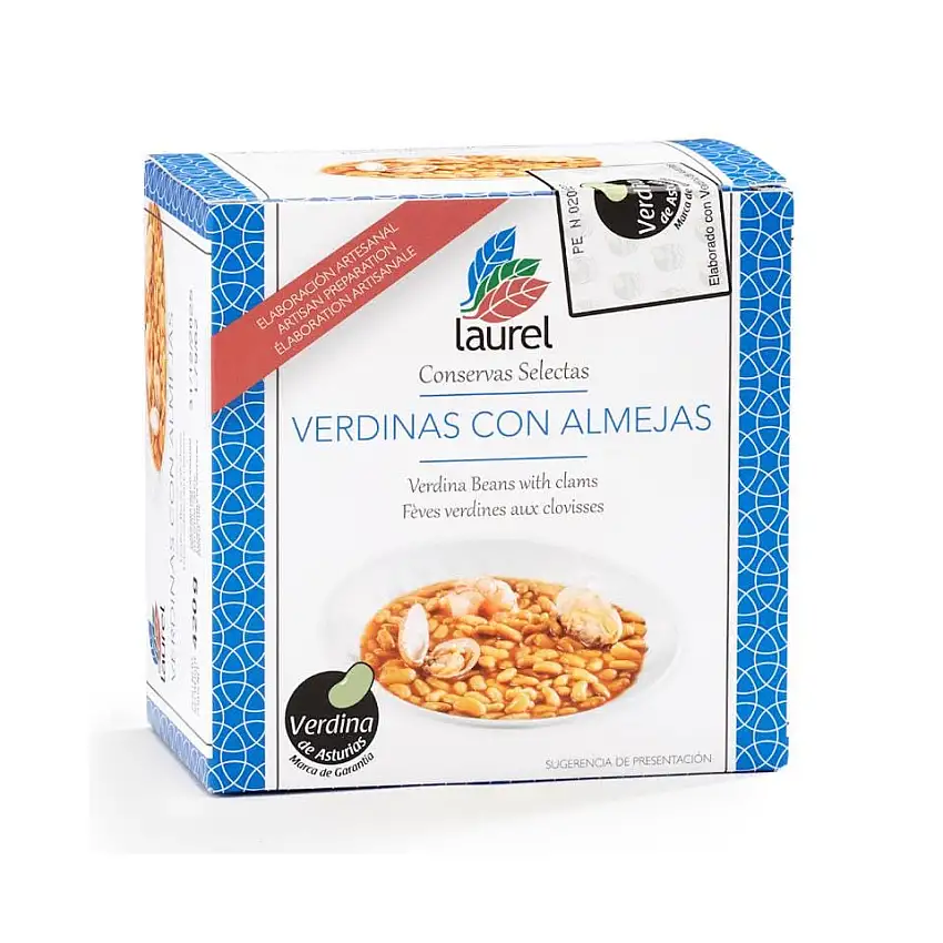 Laurel-Verdinas mit Muscheln Dose 420 g | Aromen von Asturien