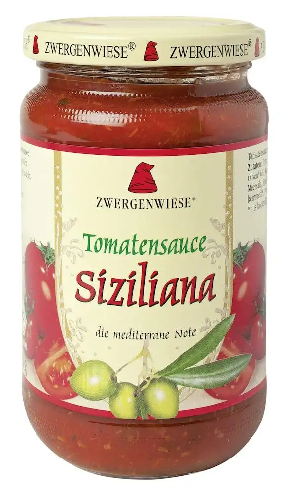 Zwergenwiese Bio Tomatensauce Siziliana (6 x 340 ml)