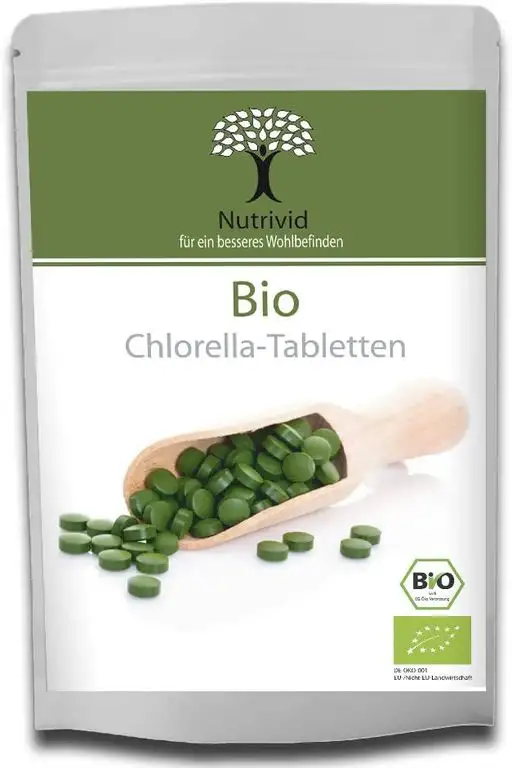 Nutrivid Bio Chlorella Tabletten ohne Zusätze rein Vegan laktose frei