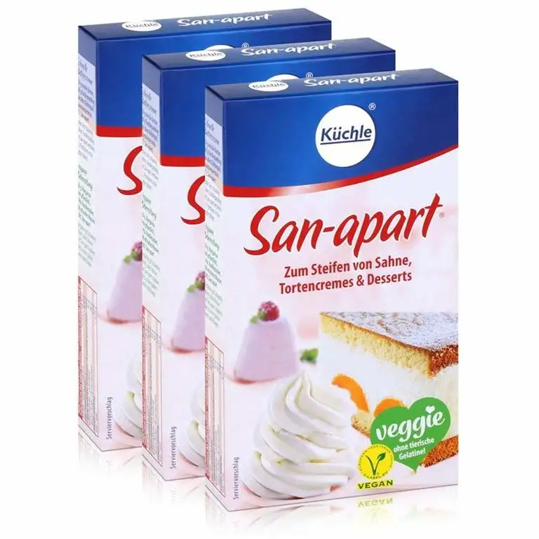 Küchle San-apart 125g - Zum Steifen von Sahne,Tortencremes & Desserts (3er Pack)