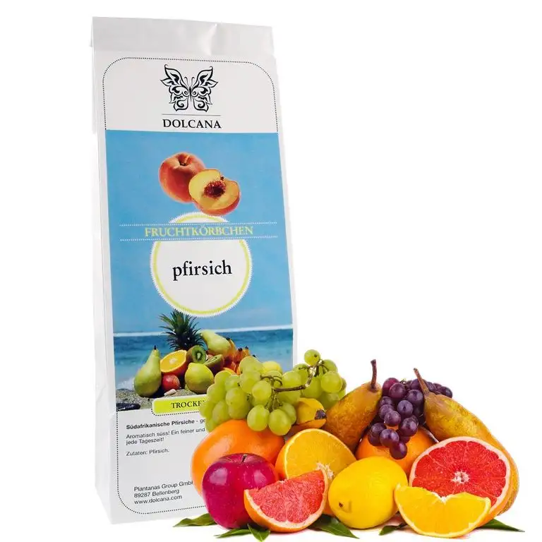 Dolcana Trockenfrüchte - Pfirsiche Elberta, ganz und entkernt , 2er Pack (2x 150 g Packung)