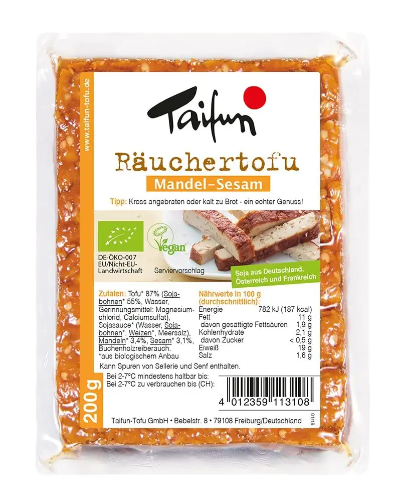 Taifun Bio Räuchertofu Mandel-Sesam (6 x 200 gr)