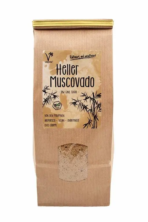 Kräuterladen Bio Muscovado Vollrohrzucker - Unraffiniert (1 x 1000g)