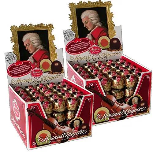 Reber Spezialitäten Mozartkugel 45 Stück 900g, 2er Pack (2 x 900g= 90 Stück)