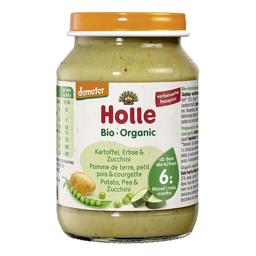 Holle Bio Kartoffeln mit Erbsen & Zucchini (6 x 190 gr)