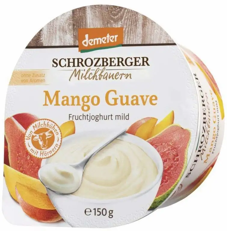 Schrozberg Bio demeter Fruchtjoghurt mild Mango-Guave (6 x 150 gr)