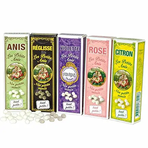 Les Petits Anis, Les Anis de Flavigny, Geschenkset mit 5 Sorten Anisbonbons