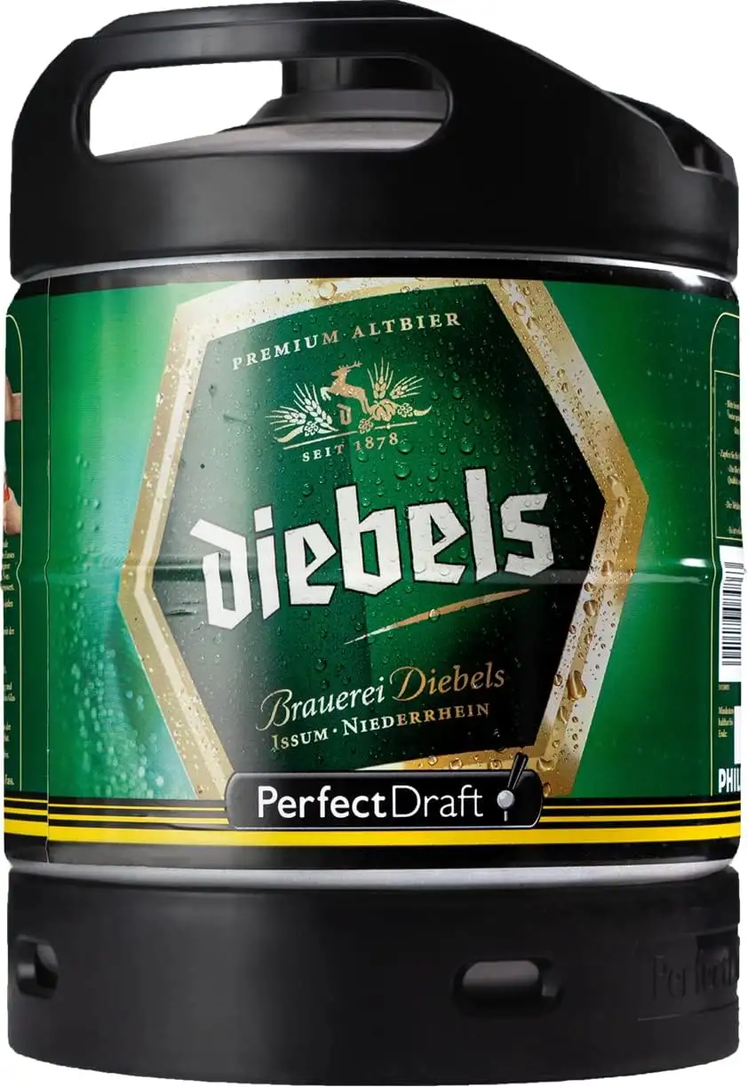 Diebels Alt Original Altbier aus Issum am Niederrhein, Bier Perfect Draft (1 x 6l) MEHRWEG Fassbier